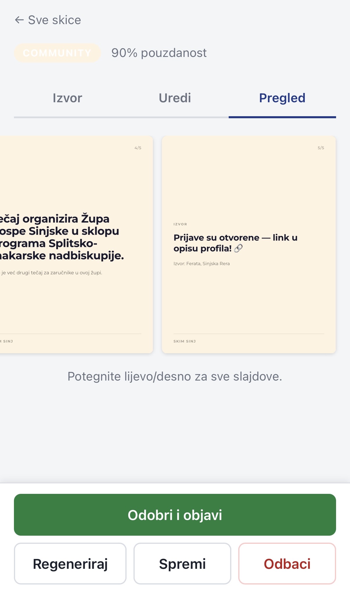 Posljednji slajd carousela s atribucijom izvora